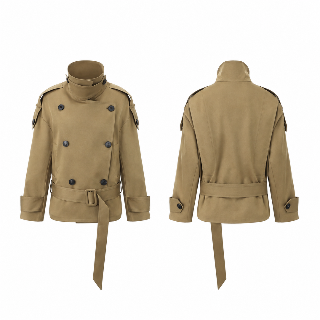 Taffy Pink Single-Breasted Coat