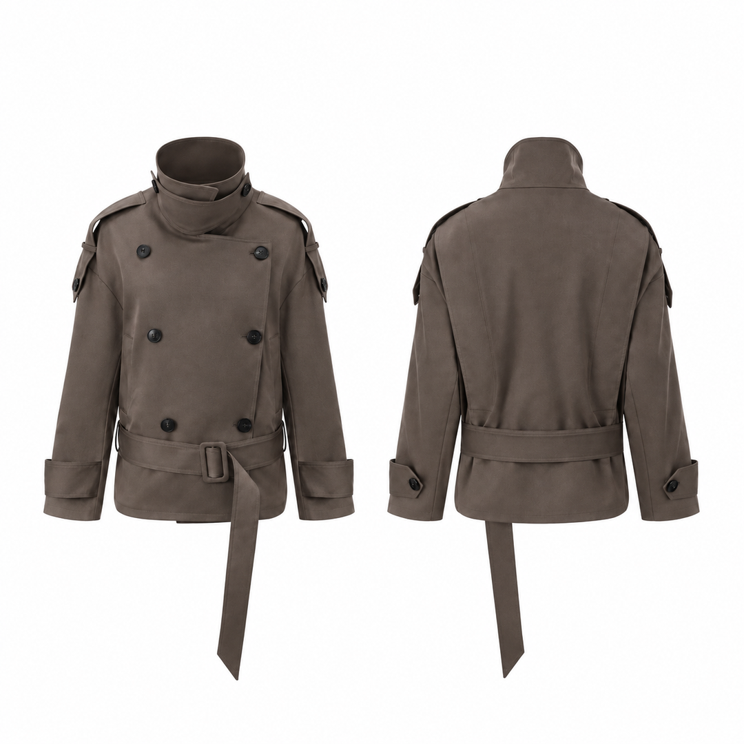 Taffy Pink Single-Breasted Coat