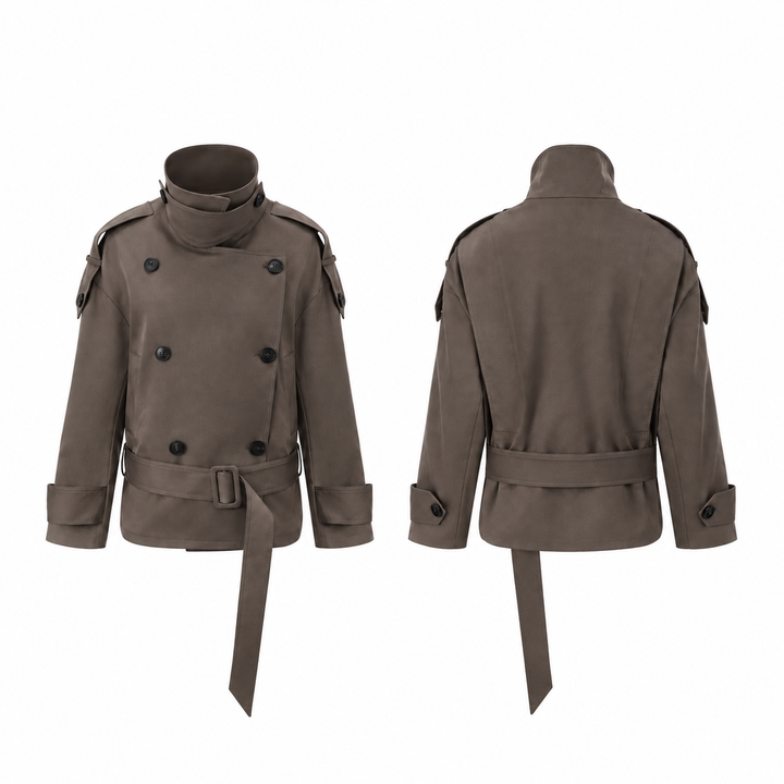 Taffy Pink Single-Breasted Coat