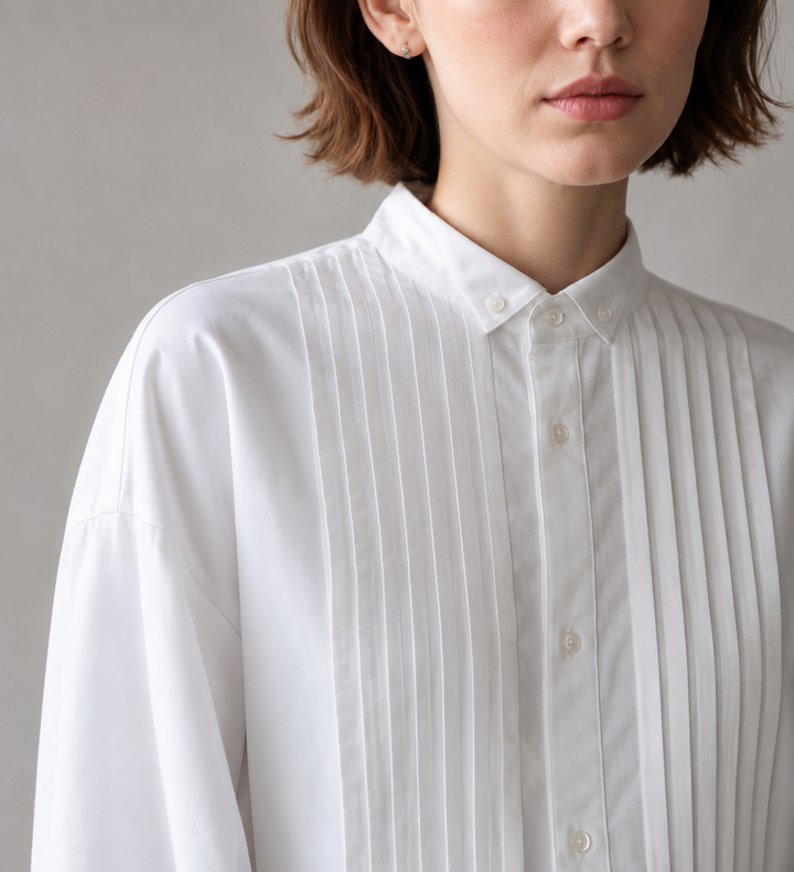 V-Neck Frill Sleeveless Shirt