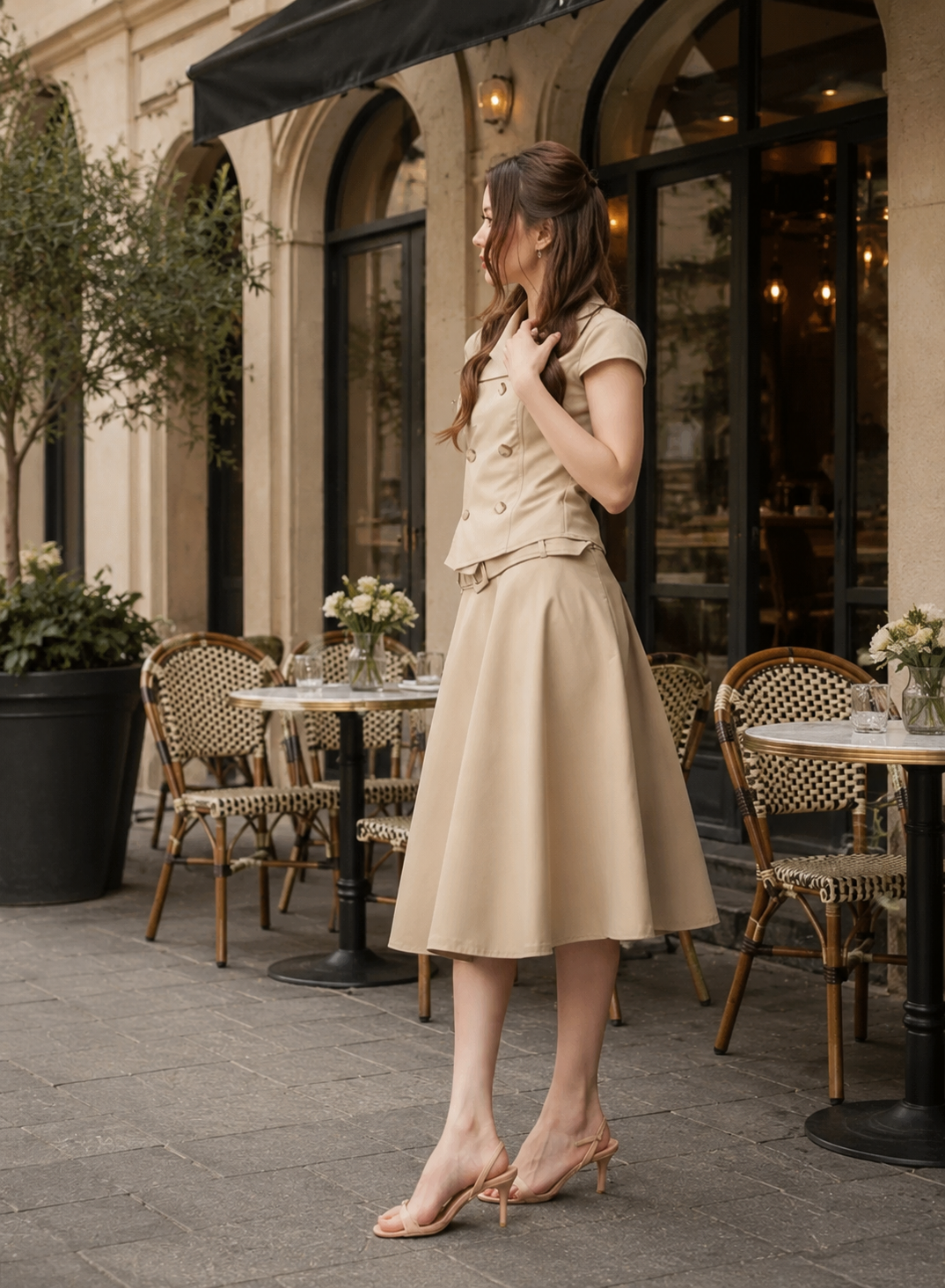 French Sky Blue Linen Set-up