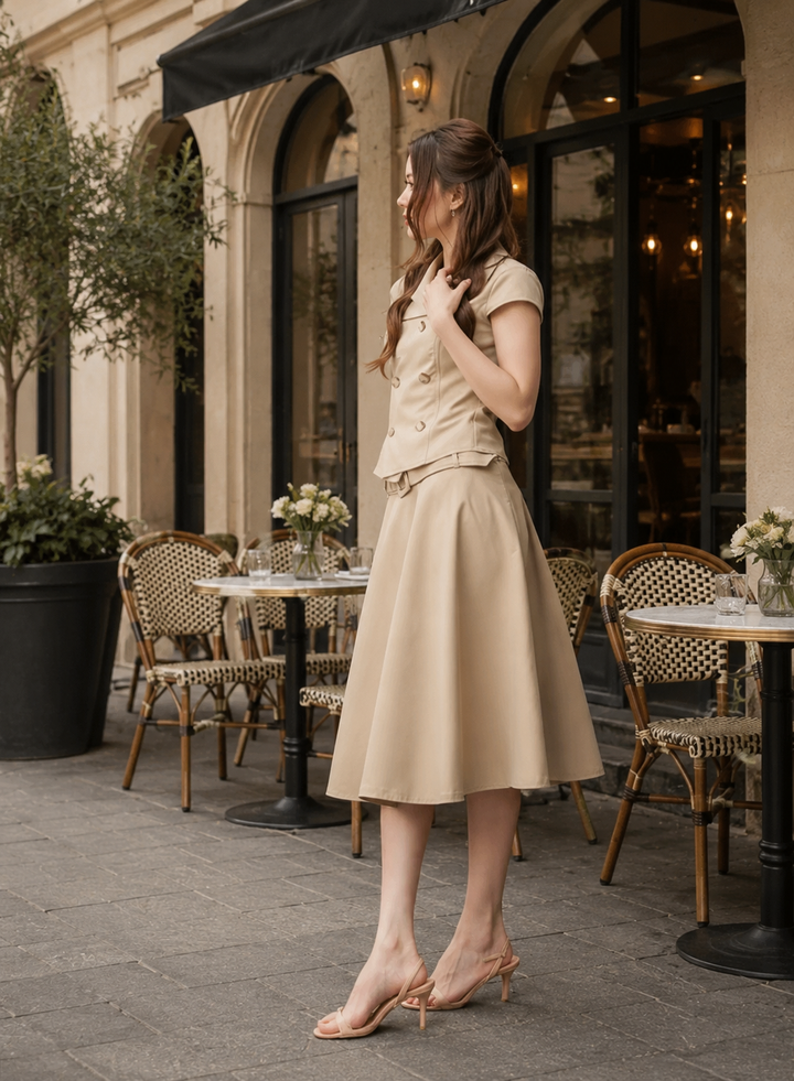 French Sky Blue Linen Set-up