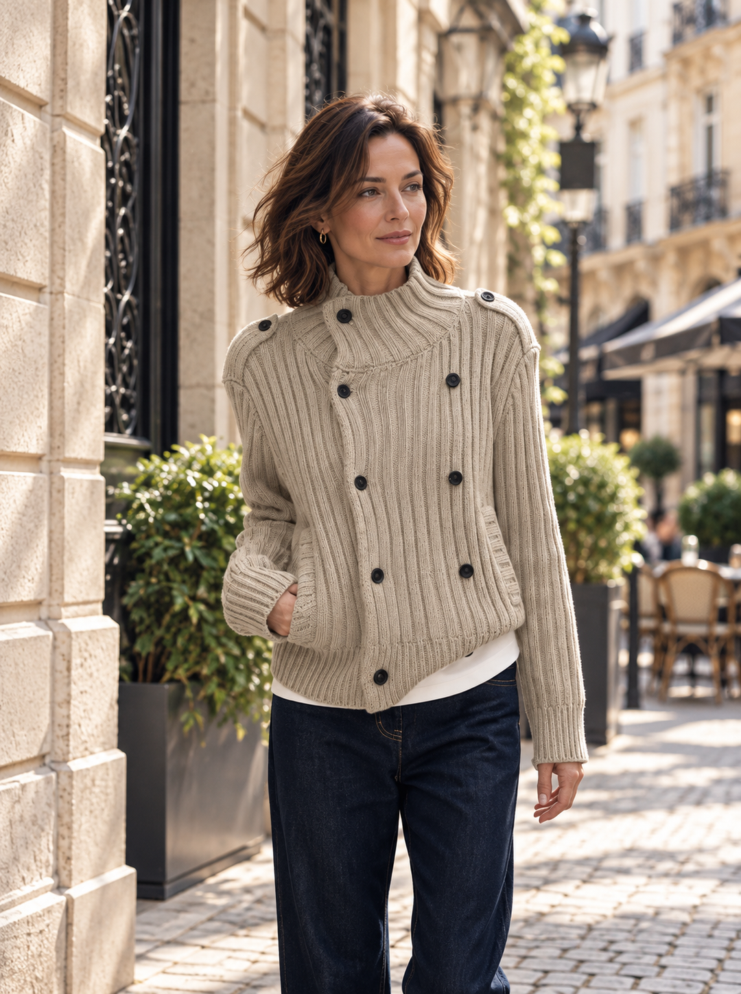 Taffy Pink Single-Breasted Coat