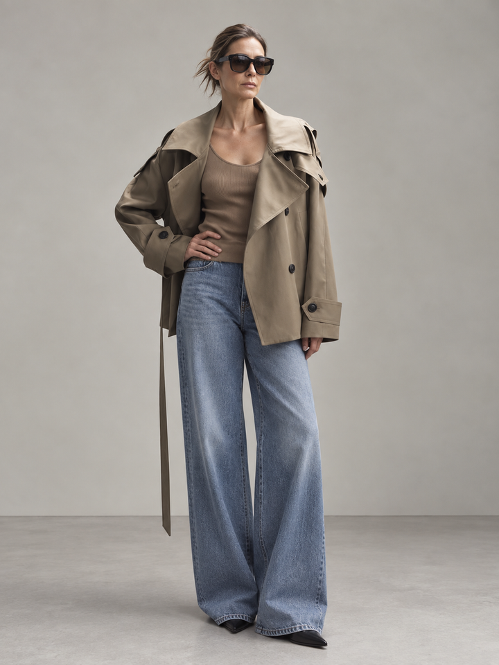Taffy Pink Single-Breasted Coat