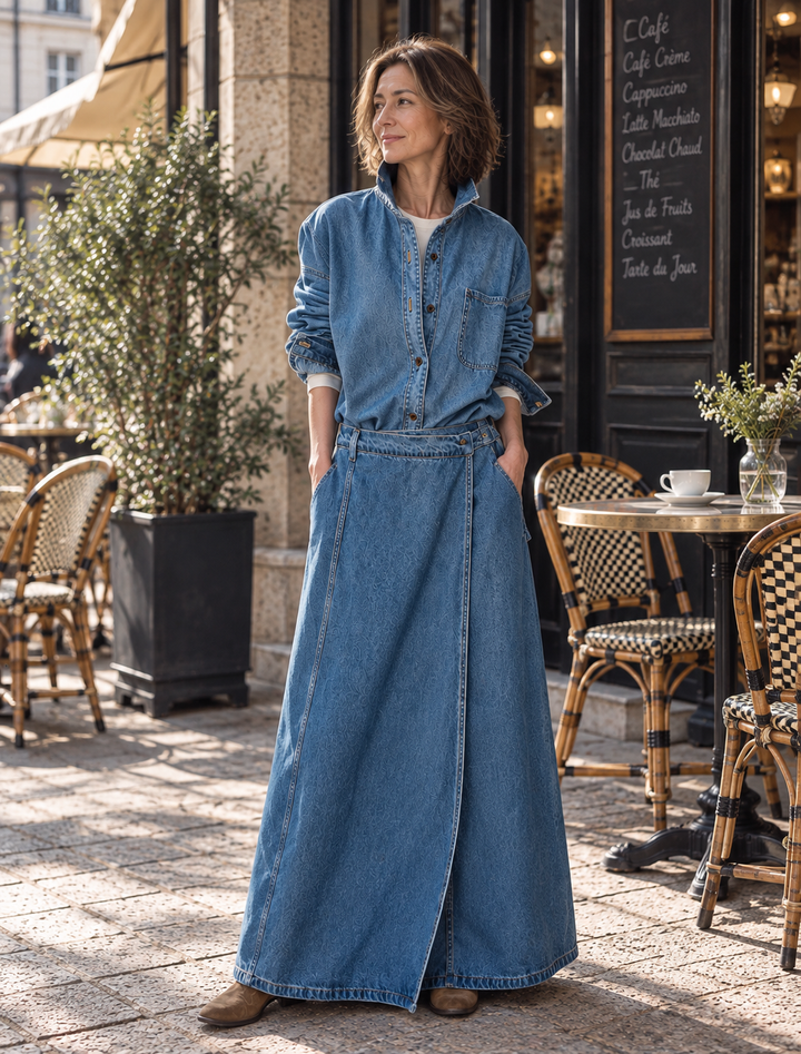 French Sky Blue Linen Set-up