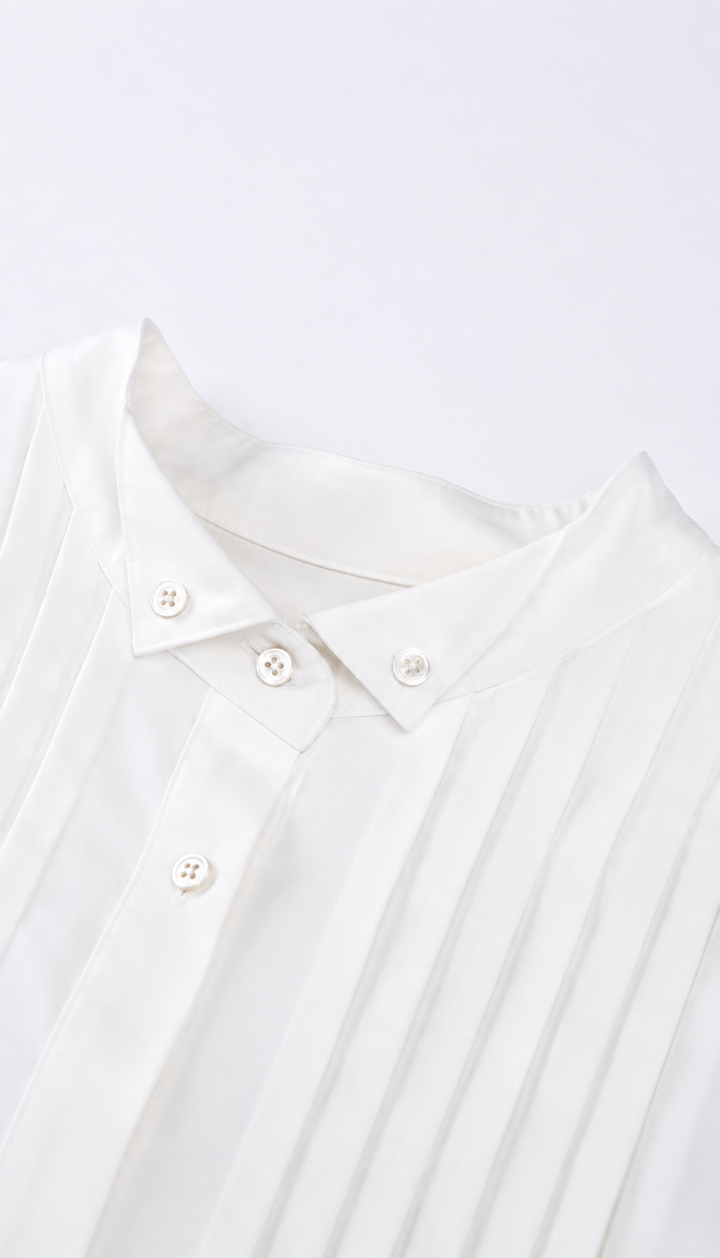 V-Neck Frill Sleeveless Shirt