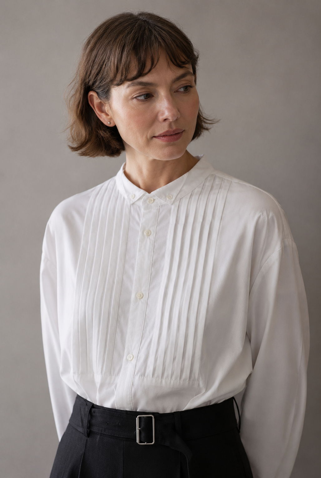 V-Neck Frill Sleeveless Shirt