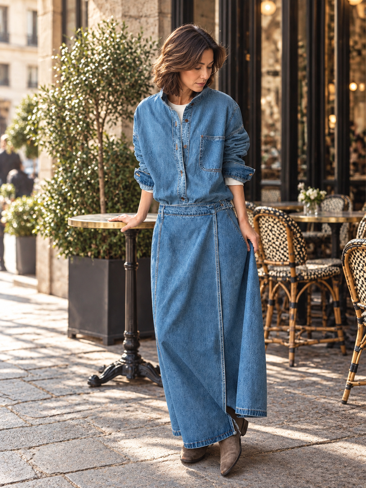 French Sky Blue Linen Set-up