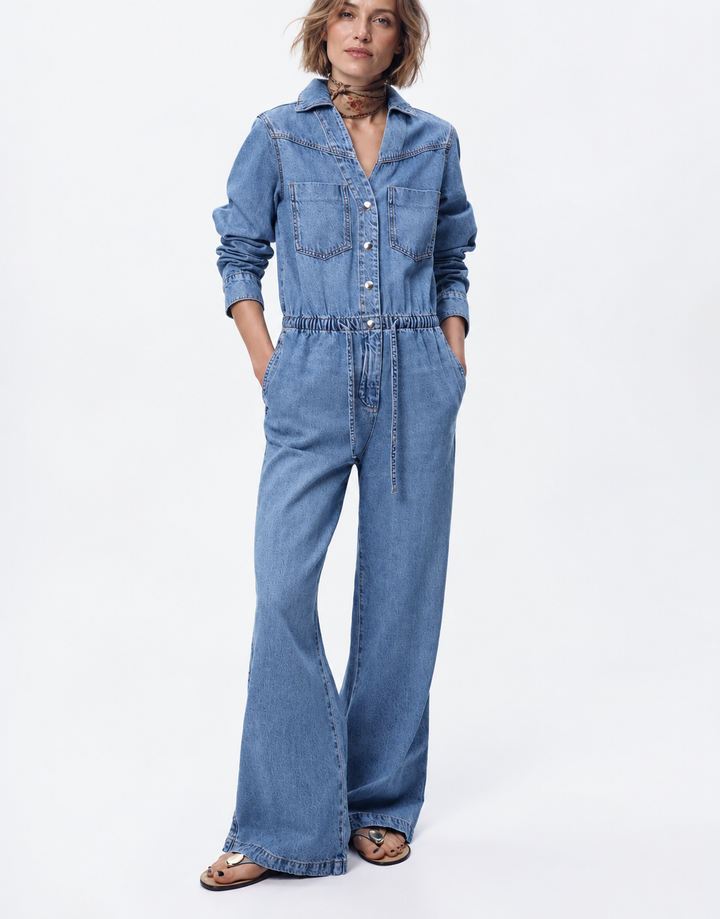 Denim all-in-one