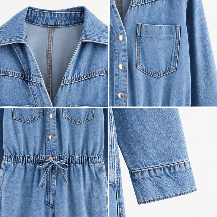 Denim all-in-one