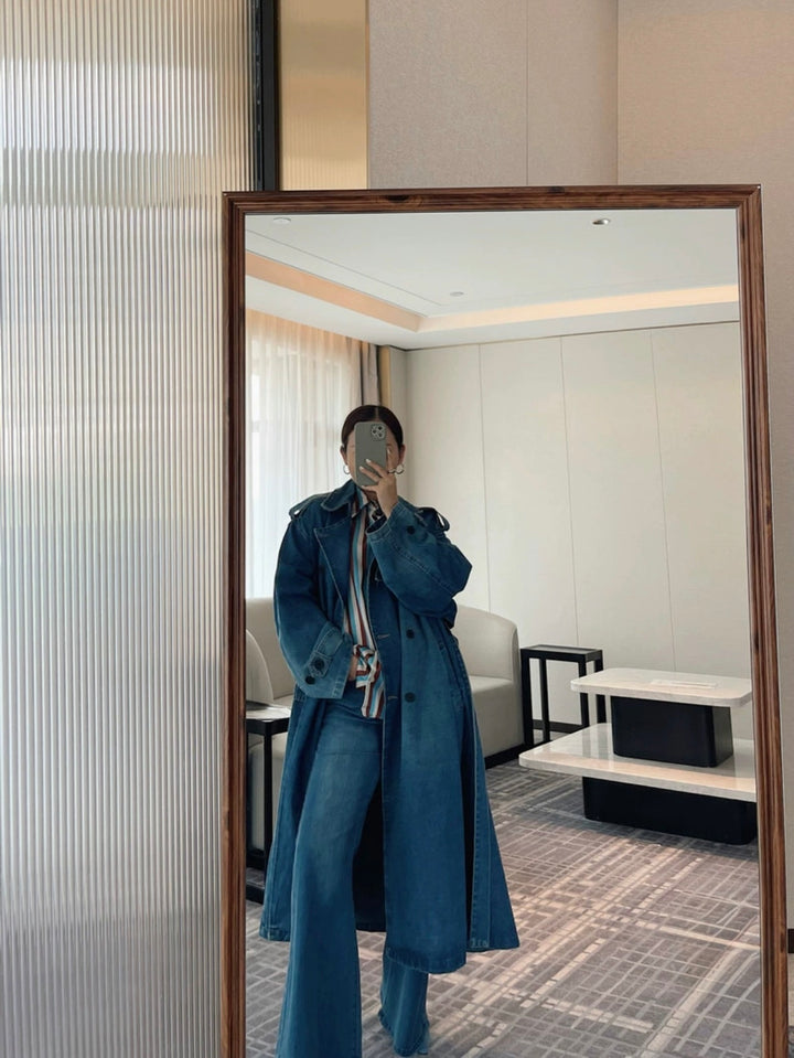 デニムトレンチコート