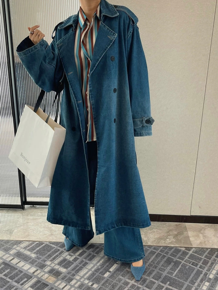 デニムトレンチコート