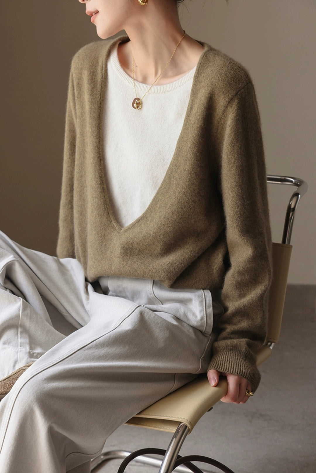 ブランジングネックセーターセットアップ