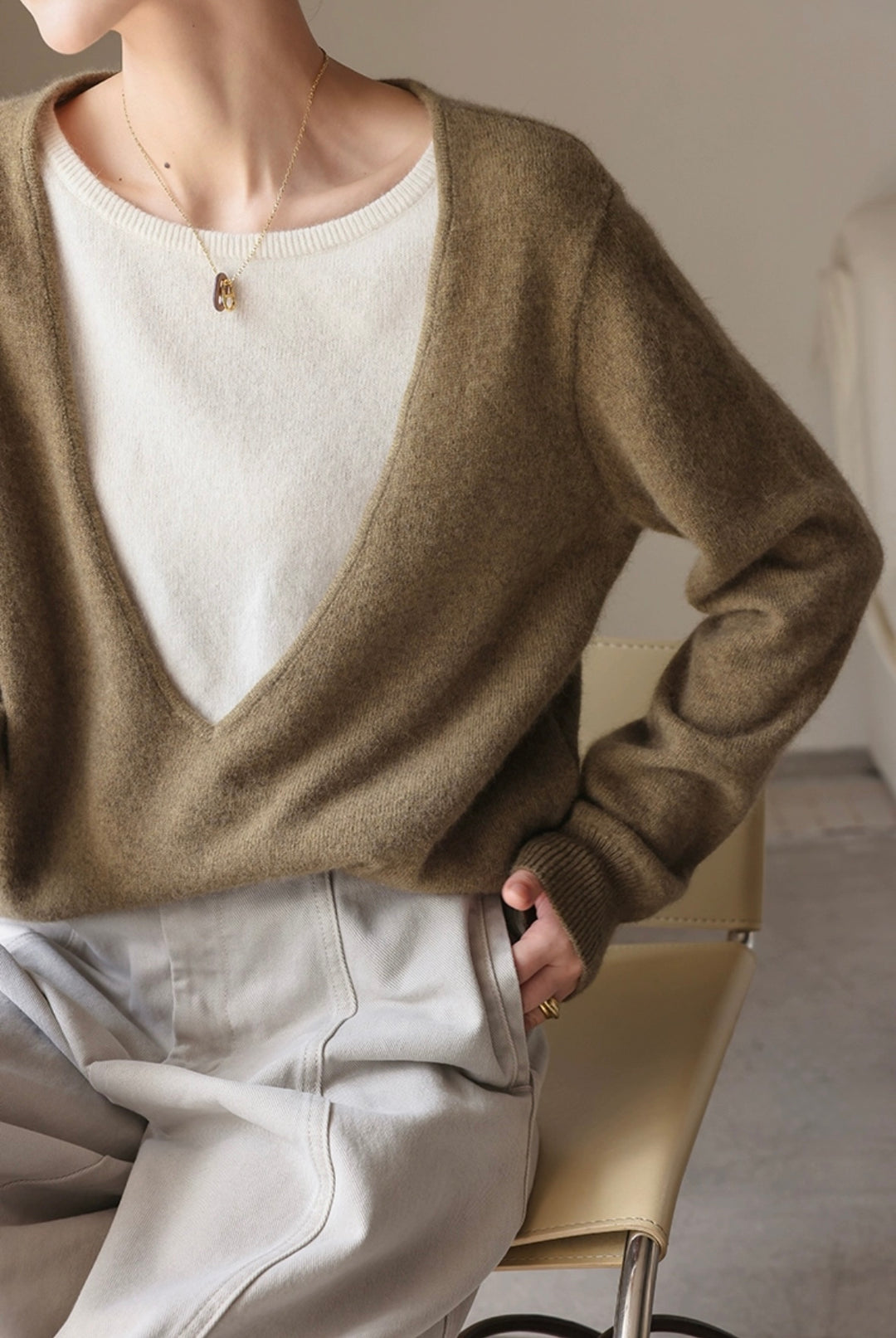 ブランジングネックセーターセットアップ