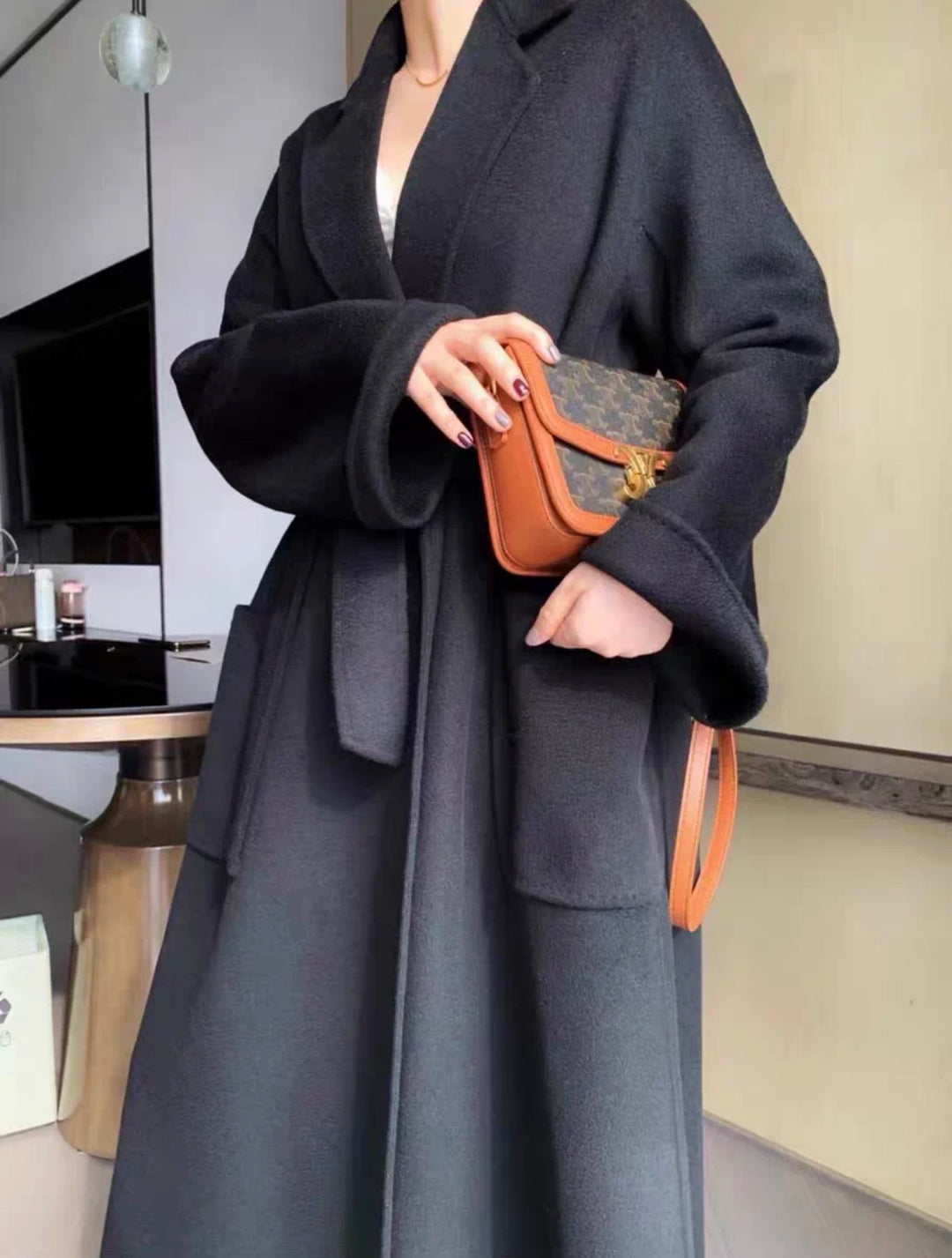 ウールロングローブコート