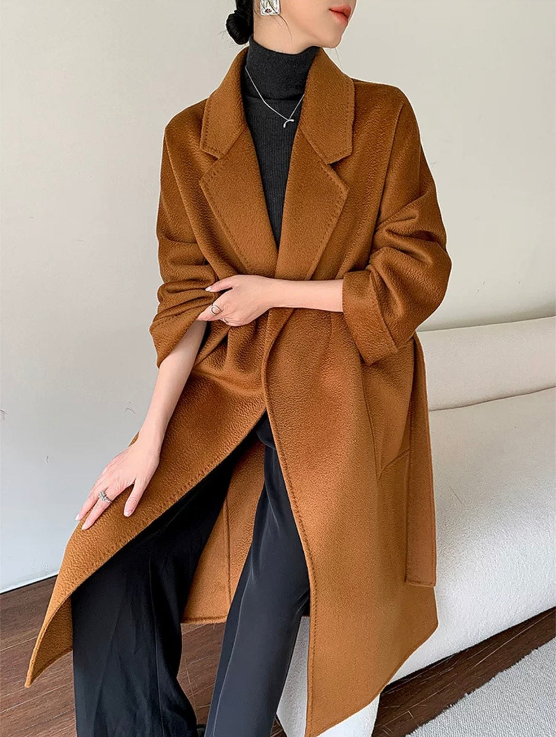 ウールロングローブコート