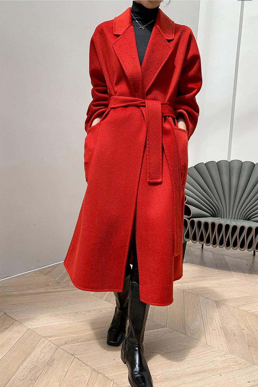 ウールロングローブコート