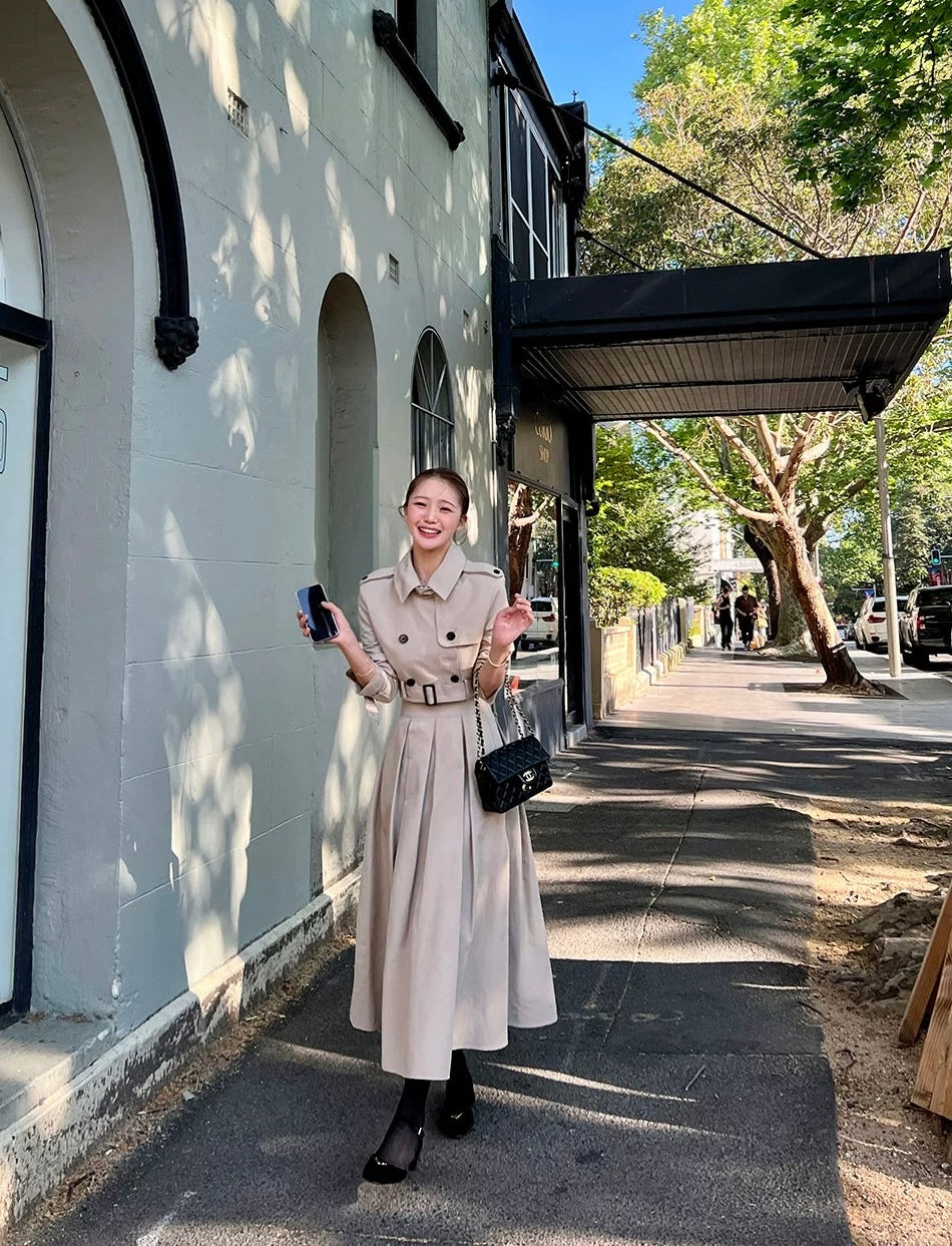 トレンチAラインスカートセットアップ