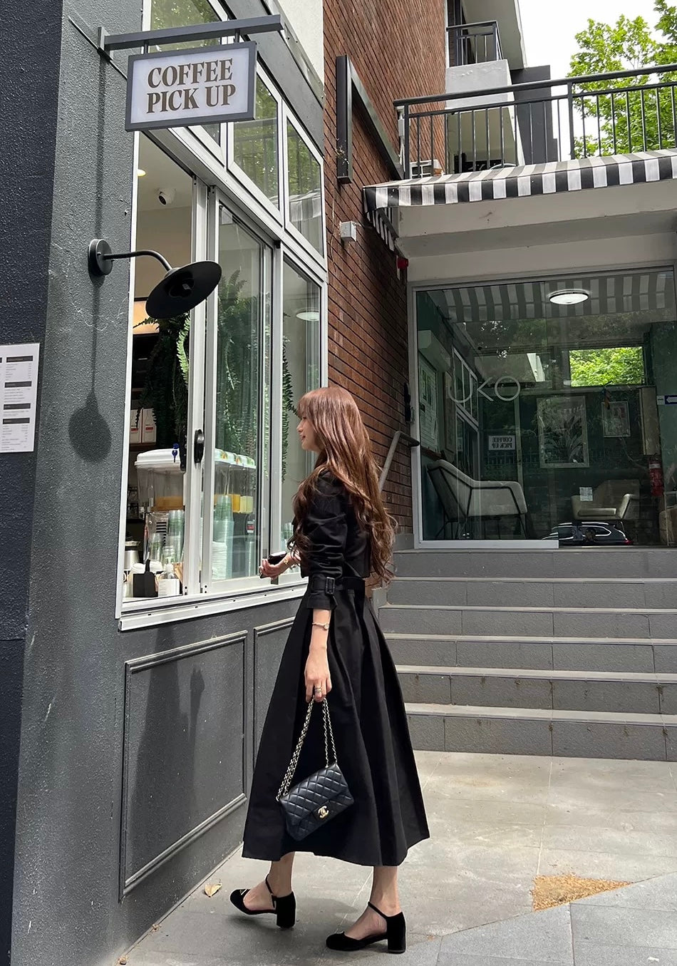 トレンチAラインスカートセットアップ