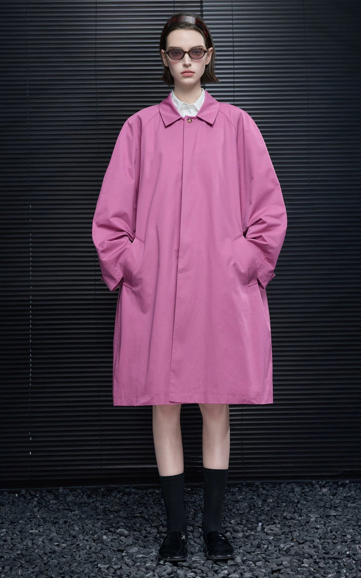 タフィーピンクステンカラーコート