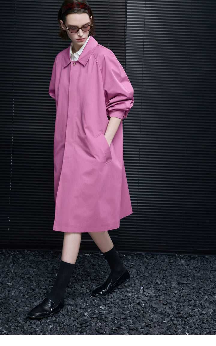 タフィーピンクステンカラーコート