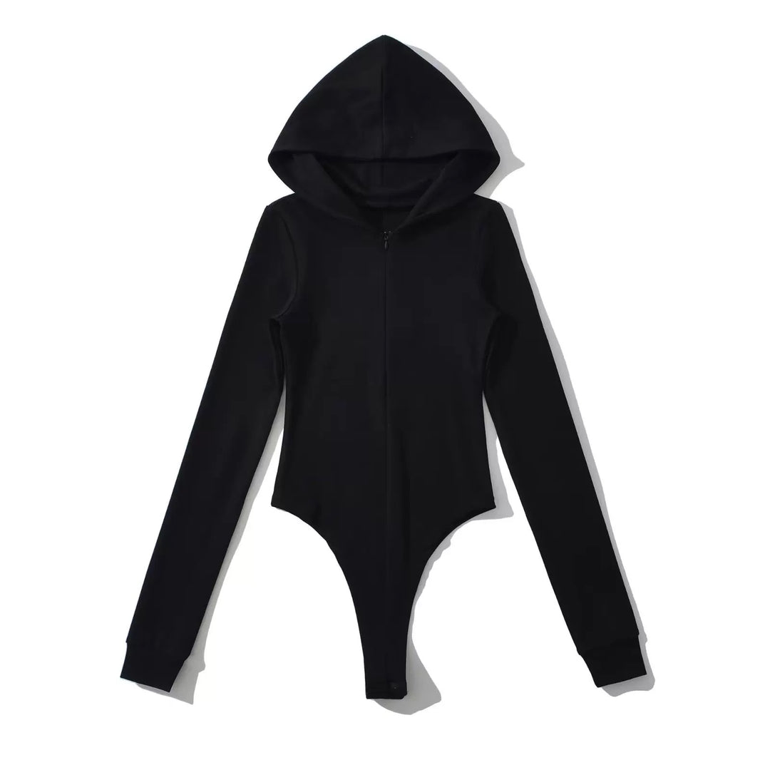 フーディッドボディカットソー